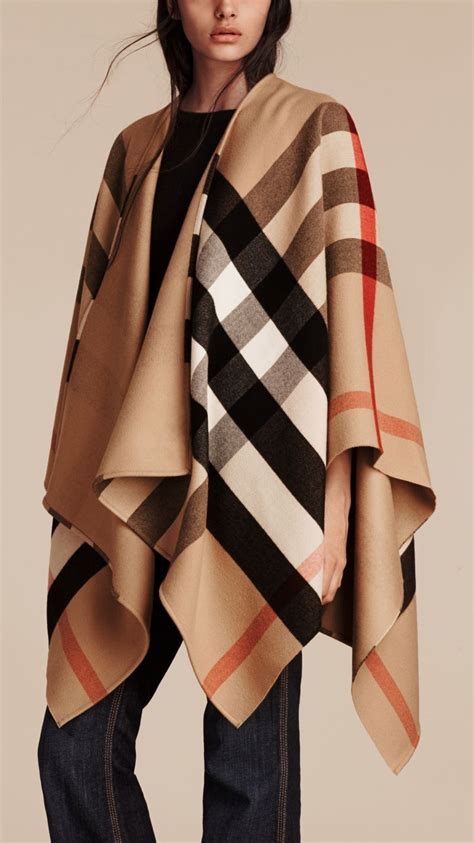 burberry black plaid cape|Women’s Ponchos & Capes .